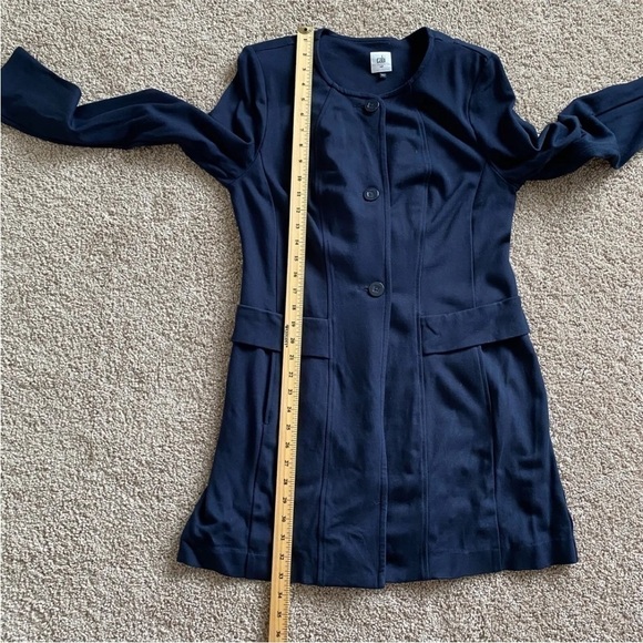 Cabi Lido Navy Blue Button Front Jacket Medium #5093 Rayon Blend - Picture 10 of 10